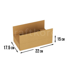 Fefco 401 - Оберточный короб со стыкующимися внешними клапанами 22х17,5х15 см
