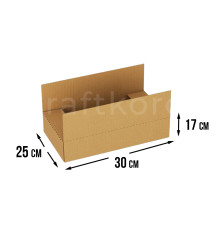 Fefco 401 - Оберточный короб со стыкующимися внешними клапанами 30х25х17 см