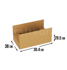 Fefco 401 - Оберточный короб со стыкующимися внешними клапанами 38х30,4х28,5 см