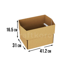 Fefco 411 - Оберточный короб с 5 клапанами на концах c боковой загрузкой 41,2х31х16,5 см