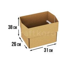 Fefco 411 - Оберточный короб с 5 клапанами на концах c боковой загрузкой 31х26х38 см