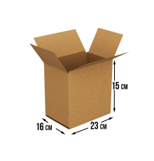 Fefco 202 - Четырехклапанный короб с нахлестом 23х16х15 см