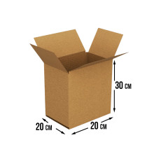 Fefco 202 - Четырехклапанный короб с нахлестом 30х20х20 см