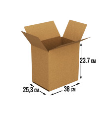 Fefco 202 - Четырехклапанный короб с нахлестом 38х25,3х23,7 см 