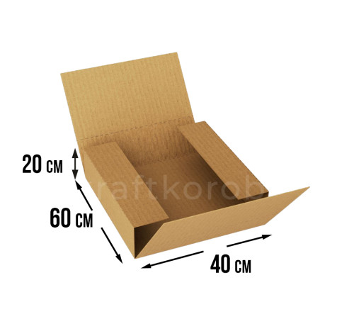 Fefco 402 - Оберточный короб со стыкующимися клапанами 60х40х20 см