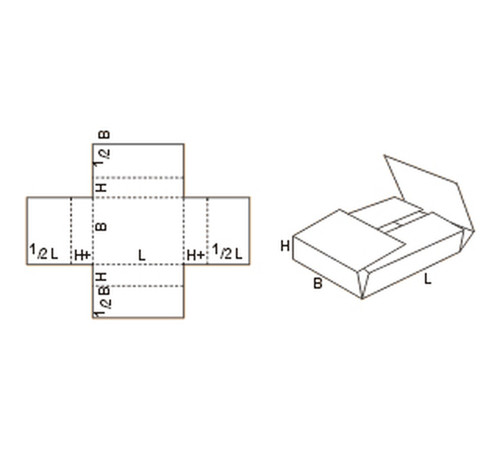 Fefco 402 - Оберточный короб со стыкующимися клапанами 40х30х30 см
