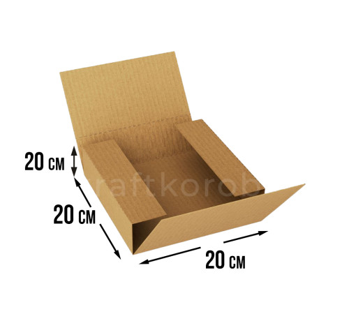 Fefco 402 - Оберточный короб со стыкующимися клапанами 20х20х20 см
