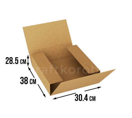 Fefco 402 - Оберточный короб со стыкующимися клапанами 38х30,4х28,5 см