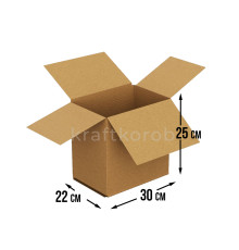 Fefco 203 - Четырехклапанный короб c двойным дном 30х22х25 см