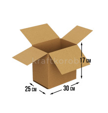 Fefco 203 - Четырехклапанный короб c двойным дном 30х25х17 см 