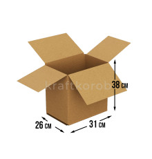 Fefco 203 - Четырехклапанный короб c двойным дном 31х26х38 см 