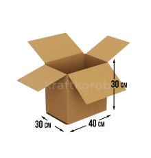 Fefco 203 - Четырехклапанный короб c двойным дном 40х30х30 см 