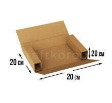 Fefco 403 - Оберточный короб с усиленными бортами (доп. отделениями) 20х20х20 см