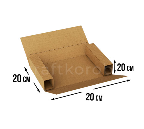 Fefco 403 - Оберточный короб с усиленными бортами (доп. отделениями) 20х20х20 см