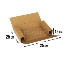 Fefco 403 - Оберточный короб с усиленными бортами (доп. отделениями) 25х25х15 см