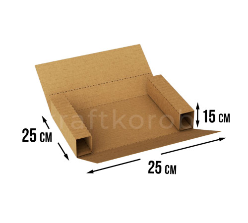 Fefco 403 - Оберточный короб с усиленными бортами (доп. отделениями) 25х25х15 см