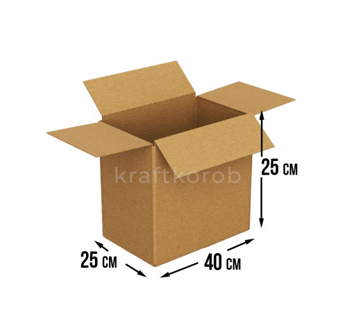Fefco 204 - Четырехклапанный короб cо стыком клапанов 40х25х25 см