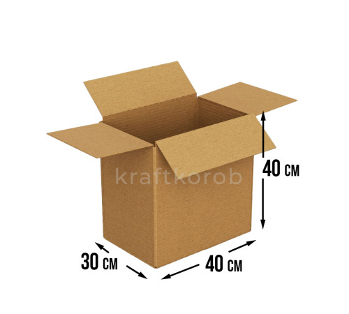 Fefco 204 - Четырехклапанный короб cо стыком клапанов 40х30х40 см