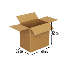 Fefco 204 - Четырехклапанный короб cо стыком клапанов 45х32х32 см