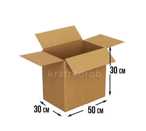 Fefco 204 - Четырехклапанный короб cо стыком клапанов 50х30х30 см 