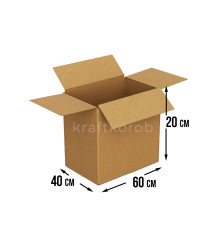 Fefco 204 - Четырехклапанный короб cо стыком клапанов 60х40х20 см