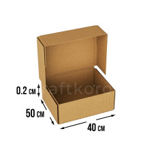 Fefco 409 - Оберточный короб с 5 клапанами на концах 40х50х0.2 см