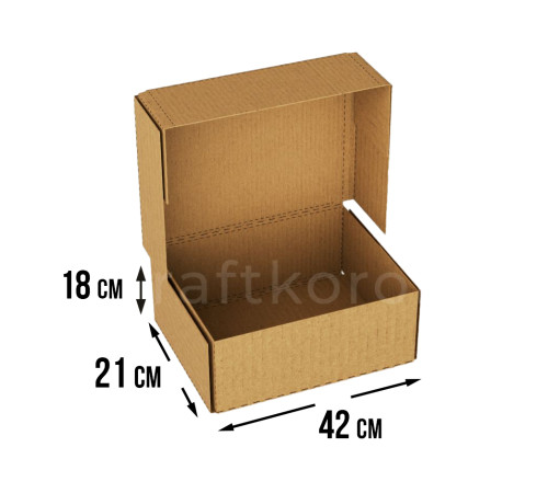 Fefco 409 - Оберточный короб с 5 клапанами на концах 42х21х18 см
