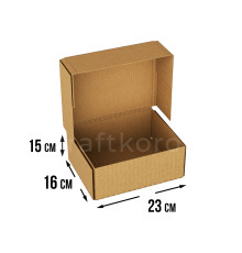 Fefco 409 - Оберточный короб с 5 клапанами на концах 23х16х15 см