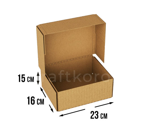 Fefco 409 - Оберточный короб с 5 клапанами на концах 23х16х15 см