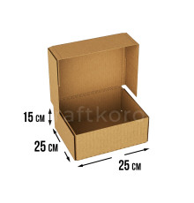 Fefco 409 - Оберточный короб с 5 клапанами на концах 25х25х15 см