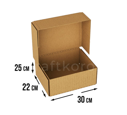 Fefco 409 - Оберточный короб с 5 клапанами на концах 30х22х25 см