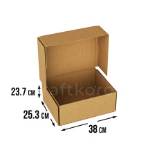 Fefco 409 - Оберточный короб с 5 клапанами на концах 38х25,3х23,7 см