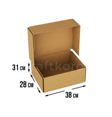 Fefco 409 - Оберточный короб с 5 клапанами на концах 38х28х31 см