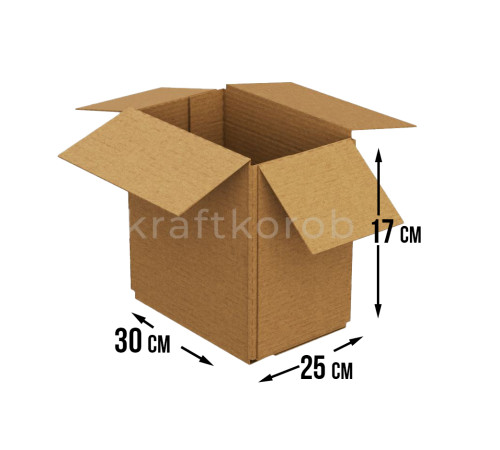 Fefco 205 - Четырехклапанный короб cо стыком клапанов 30х25х17 см