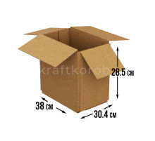 Fefco 205 - Четырехклапанный короб cо стыком клапанов 38х30,4х28,5 см