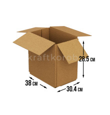 Fefco 205 - Четырехклапанный короб cо стыком клапанов 38х30,4х28,5 см