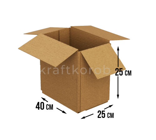 Fefco 205 - Четырехклапанный короб cо стыком клапанов 40х25х25 см