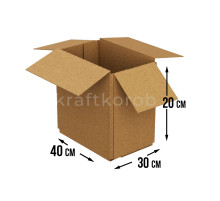 Fefco 205 - Четырехклапанный короб cо стыком клапанов 40х30х20 см