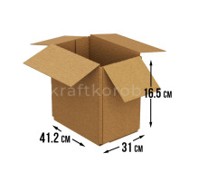 Fefco 205 - Четырехклапанный короб cо стыком клапанов 41,2х31х16,5 см