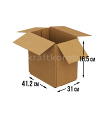 Fefco 205 - Четырехклапанный короб cо стыком клапанов 41,2х31х16,5 см