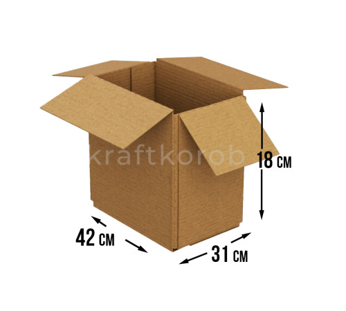 Fefco 205 - Четырехклапанный короб cо стыком клапанов 42х21х18 см