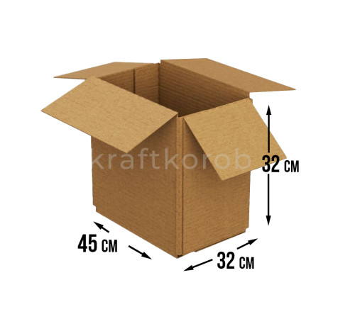 Fefco 205 - Четырехклапанный короб cо стыком клапанов 45х32х32 см