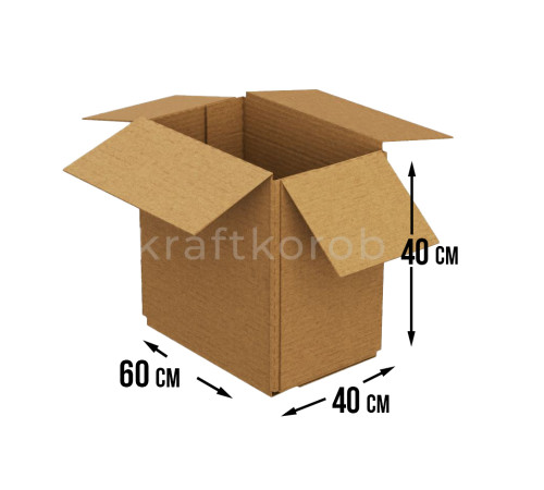 Fefco 205 - Четырехклапанный короб cо стыком клапанов 60х40х40 см