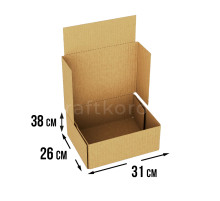 Fefco 4010 - Оберточный короб с накидной крышкой 31х26х38 см