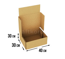 Fefco 410 - Оберточный короб с 4 клапанами на концах 40х30х30 см