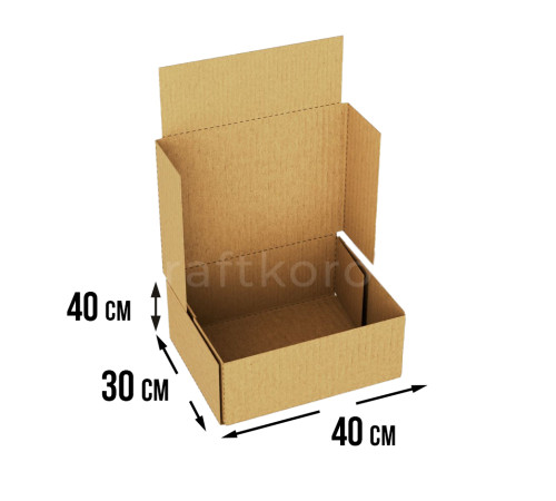 Fefco 410 - Оберточный короб с 4 клапанами на концах 40х30х40 см