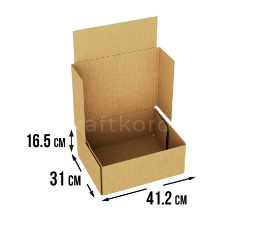 Fefco 410 - Оберточный короб с 4 клапанами на концах 41,2х31х16,5 см