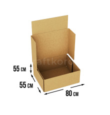 Fefco 410 - Оберточный короб с 4 клапанами на концах 80х55х55 см