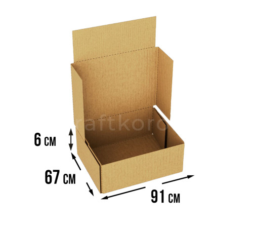 Fefco 410 - Оберточный короб с 4 клапанами на концах 91х67х6 см