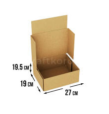 Fefco 410 - Оберточный короб с 4 клапанами на концах 27х19х19,5 см